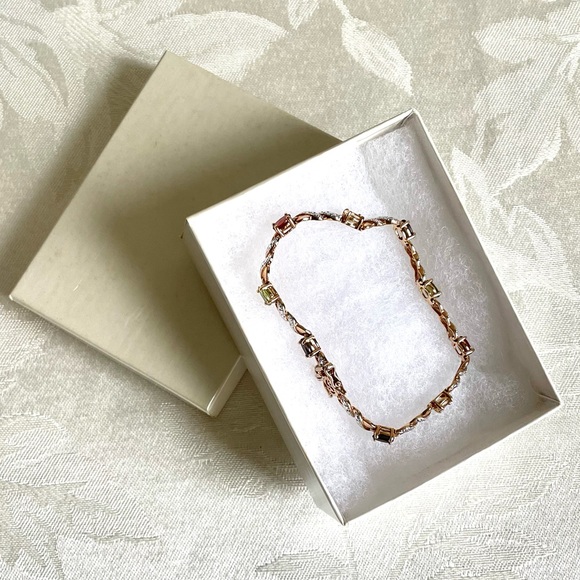 Gemstone Gold Vermeil 925 Sterling Silver Bracelet - Picture 5 of 10